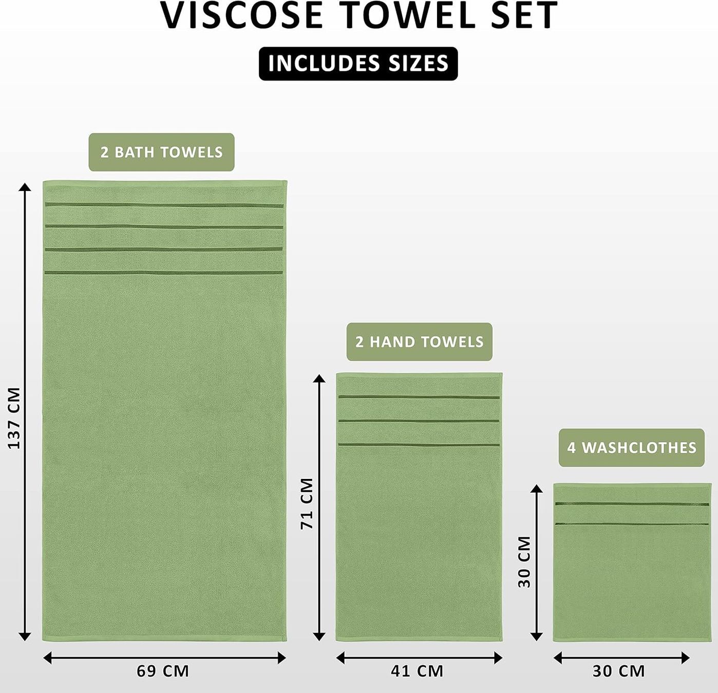 Teli da bagno: 8er-Pack Handtuch-Set Grün – Nuovo e nell'imballaggio originale da Nuglar venduto da SaleRitter 1
