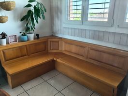 ✨ Massive Kirschholz-Eckbank mit Stauraum, Lieferung möglich