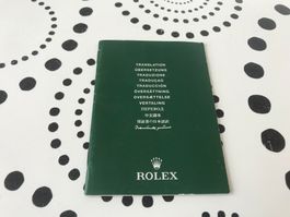 ROLEX ORIGINAL BOOKLET - FOR YOUR WATCH - TRANSLATION !!!