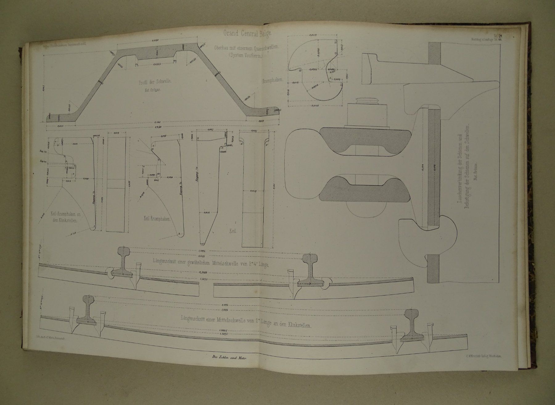 Libri: FORTSCHRITTE DES EISENBAHNWESENS IN TECH. BEZIEHUNG, 1871 – Usato da Grüningen venduto da Kartensammler 8
