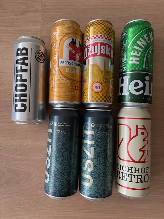 7 Bierdosen | Kaufen auf Ricardo