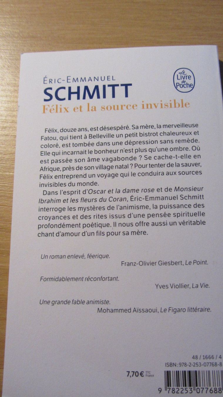 Bücher: Félix et la source invisible Eric-Emmanuel Schmitt – Neu (gemäss Beschreibung) aus Oberried FR von berg04 1