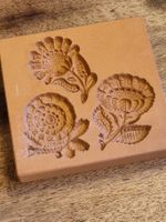 Änis Backmodel Ton – 3 Blumen Relief nach Original