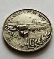 98 Gramm Silber Medaille ZUG Landis & Gyr LG sehr selten RAR