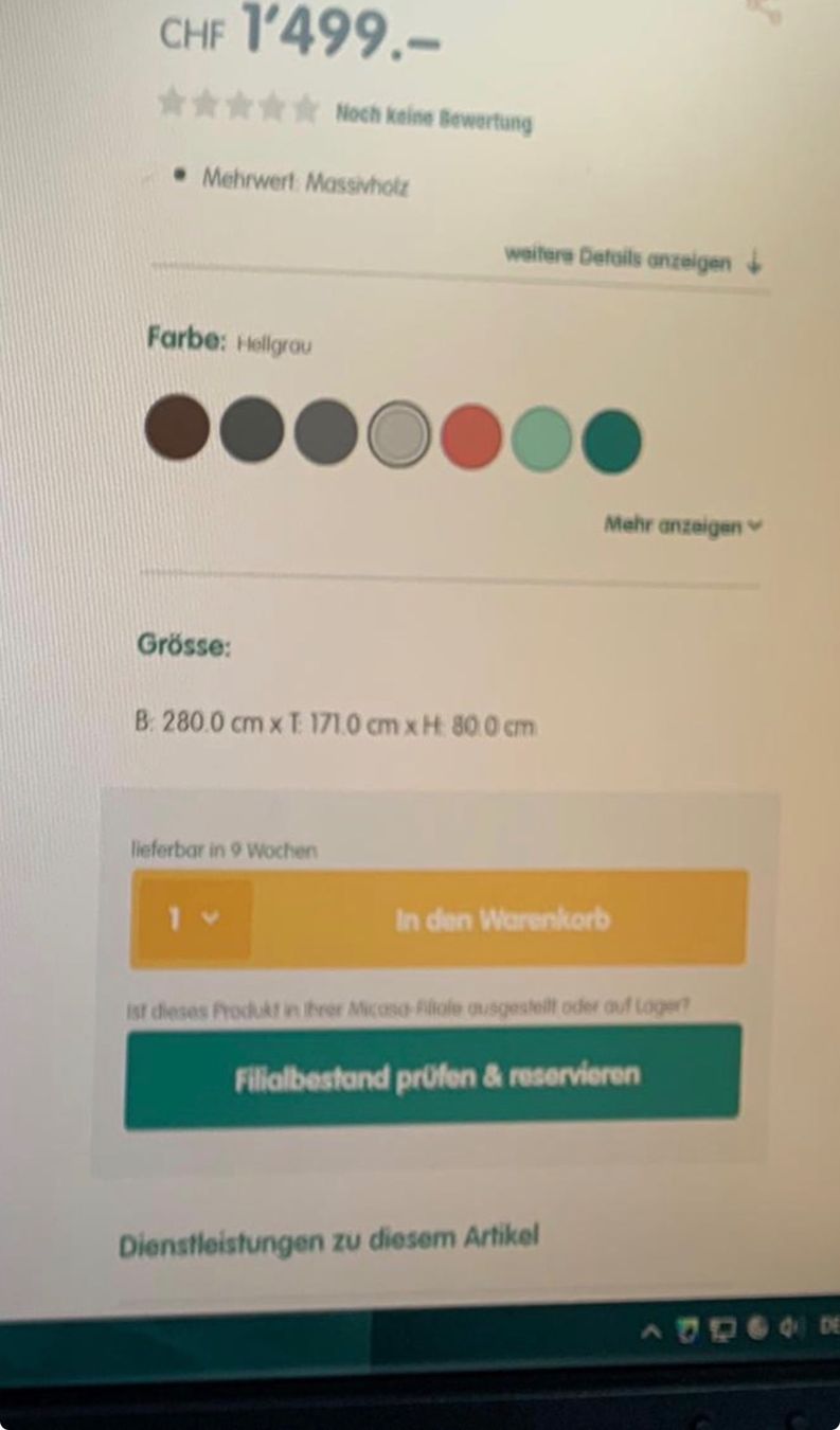 Sofas: Gemütliches Ecksofa Micasa – Gebraucht aus Weiach von HDMC1690 3