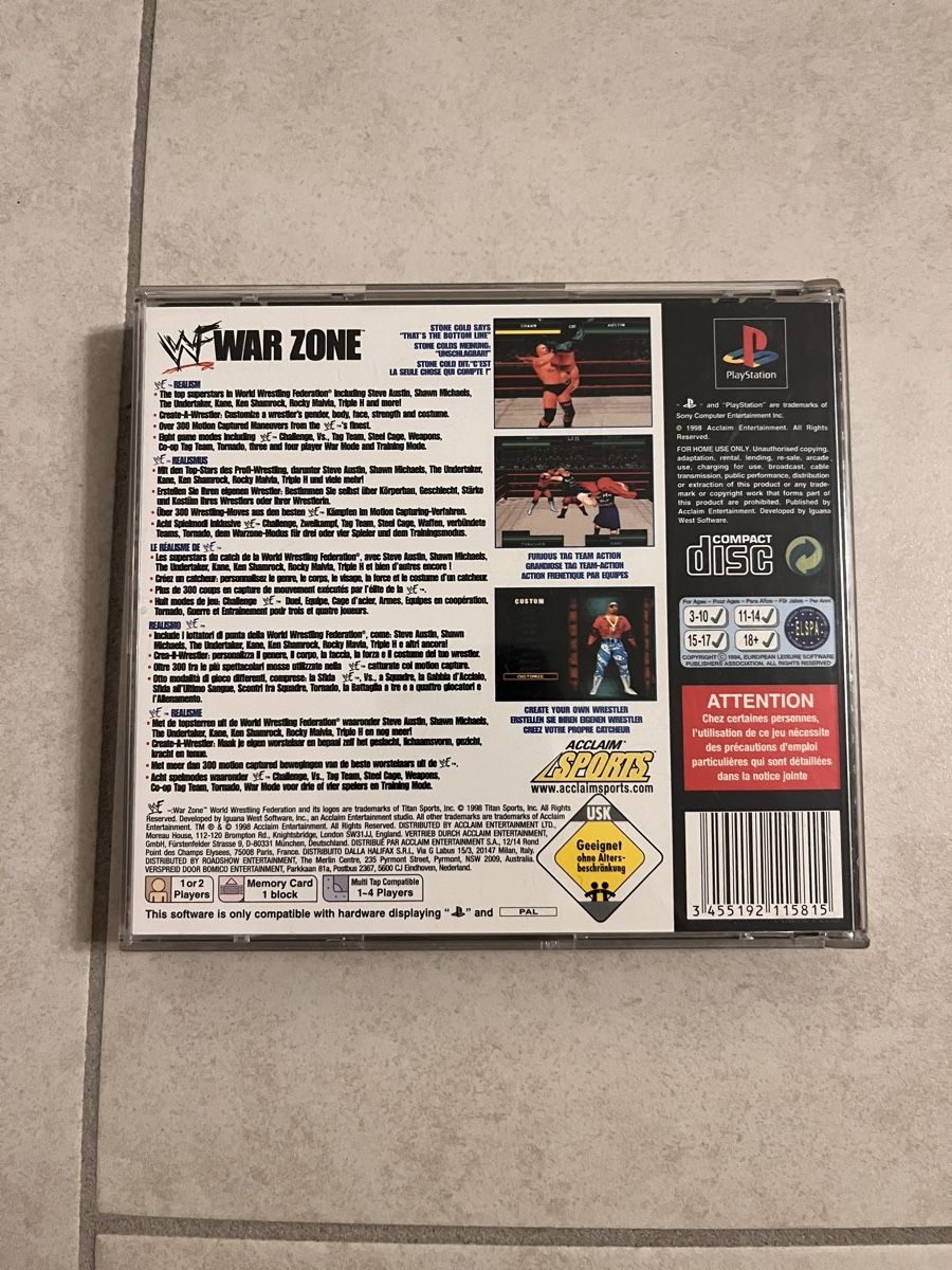 Giochi: WWF War Zone PS1 Wrestling Spiel PAL gebraucht – Usato da Suhr venduto da SchnapperCH 1