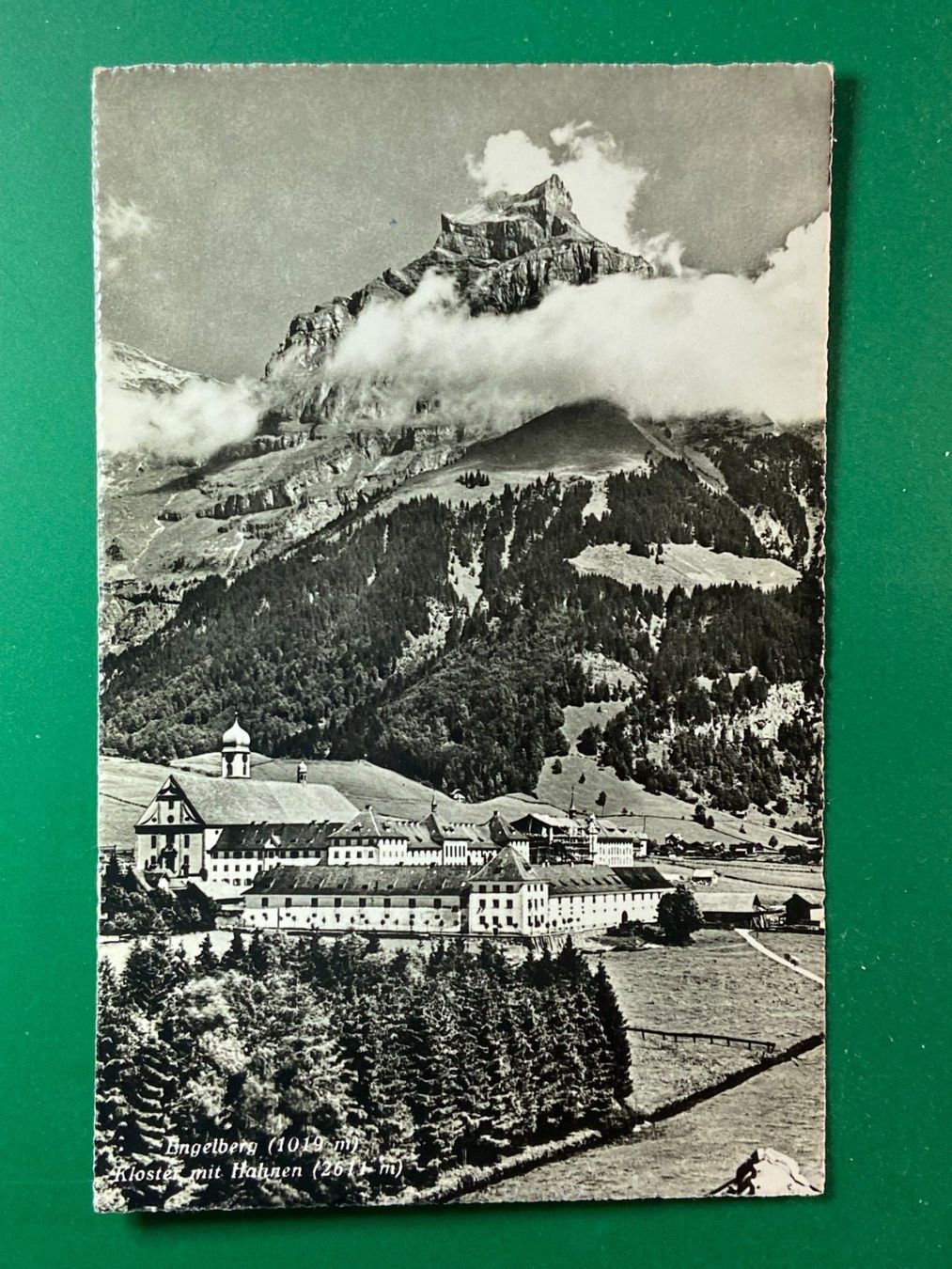 Ansichtskarten: Engelberg - Kloster mit Hahnen – Gebraucht aus Steg VS von danwer74