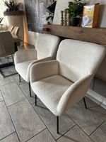 Sessel Bouclé Stoff weiss 2 Stk guter Zustand