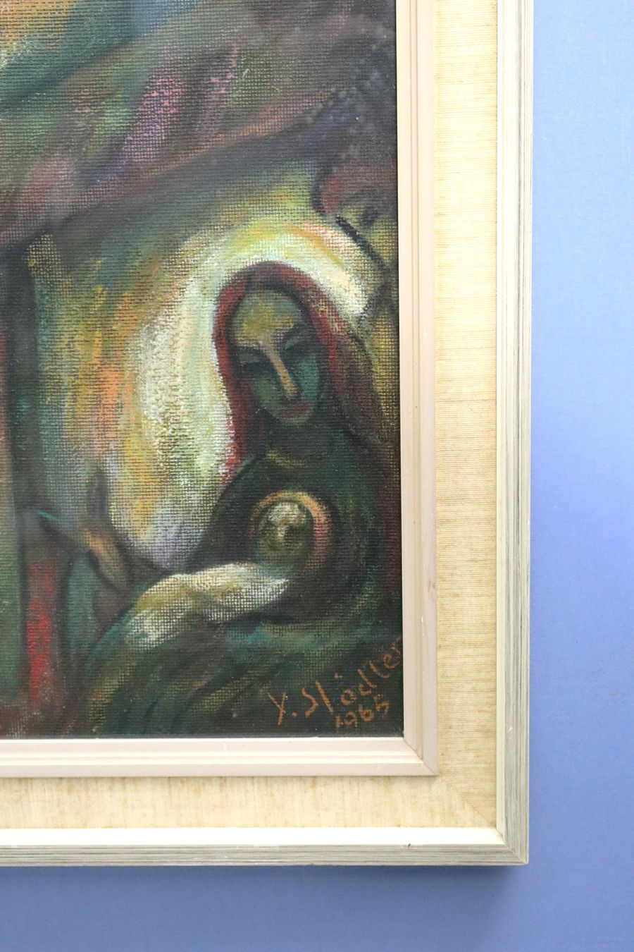Gemälde: Yan Städler, Mischtechnik hinter Glas, religiöses Motiv – Gebraucht aus Zug von Kunst-Fundgrube 2