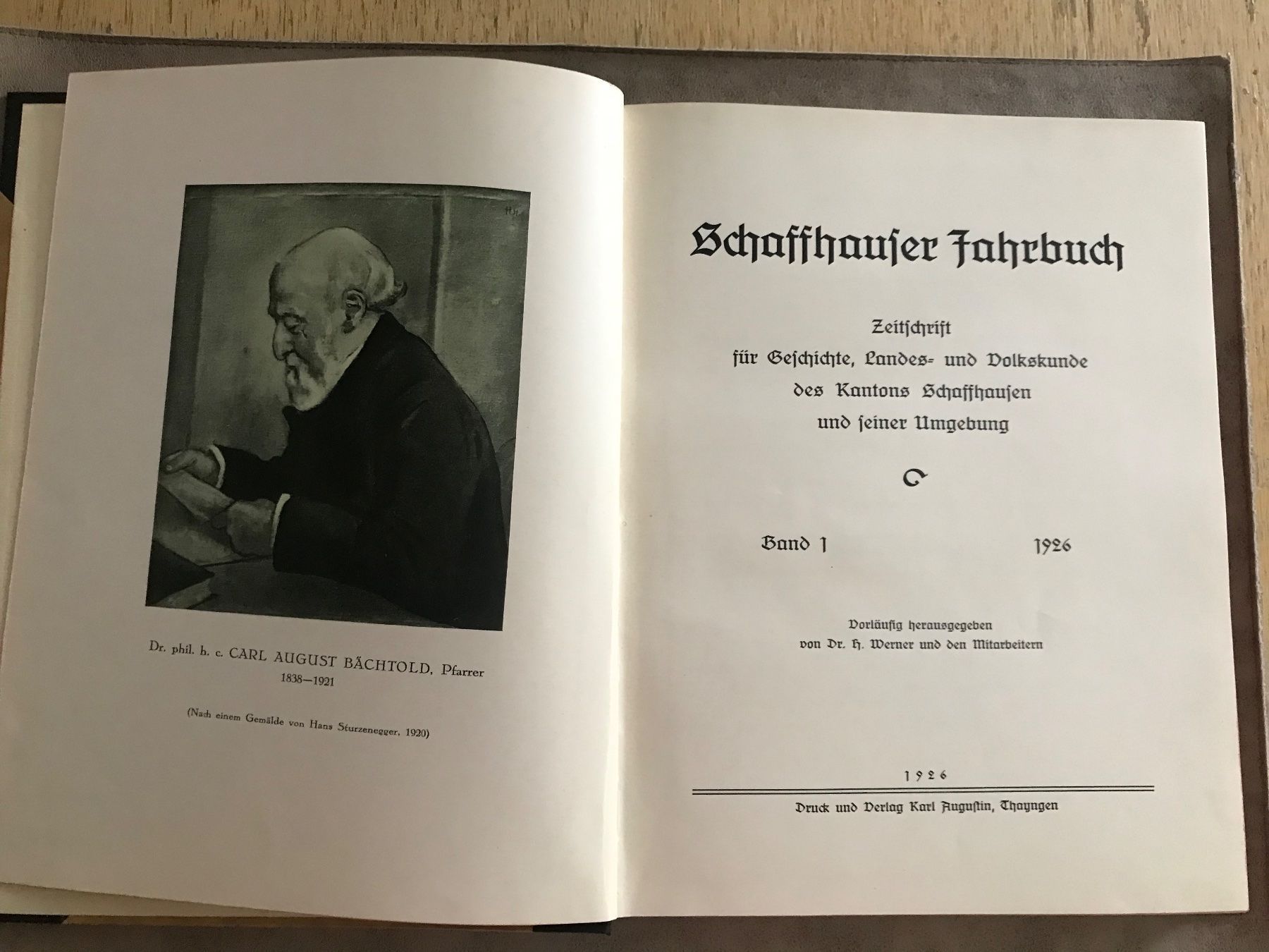 Bücher: Schaffhauser Jahrbuch 1926 – Gebraucht aus Oberwil BL von elk_wf5x 1