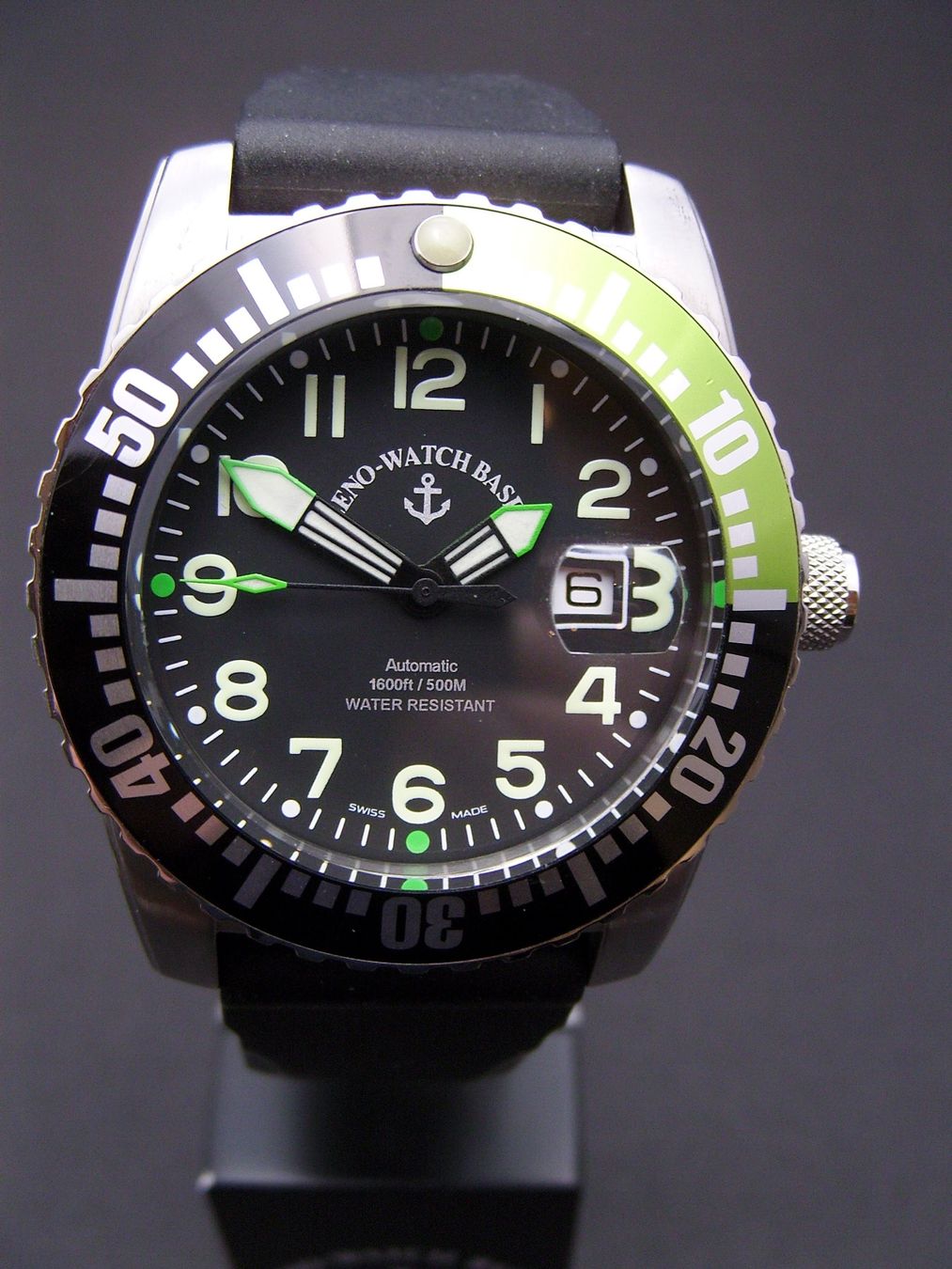 Zeno Orologi: Neue Airplane Diver Automatic Numbers, black/green – Nuovo e nell'imballaggio originale da Mels venduto da niezie2002 4