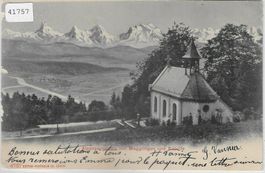 Alpenpanorama von Magglingen und Kapelle