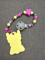 Schnullerkette mit Beissfigur Engel Silikon neu