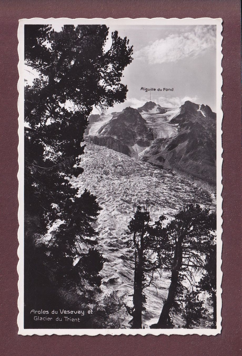 Cartoline postali: AROLES DU VESEVAY - Glacier du Trient – Usato da Pully venduto da nicecards