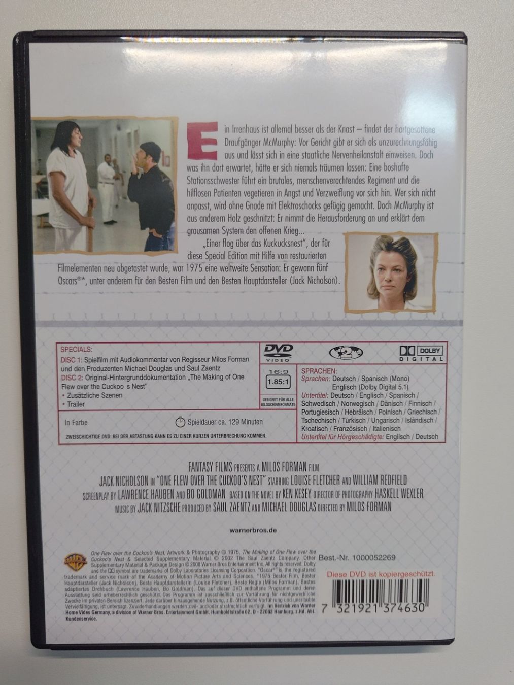 Tutti i DVDs: Einer flog über das Kuckucksnest – Usato da Liestal venduto da Kratzilla 2