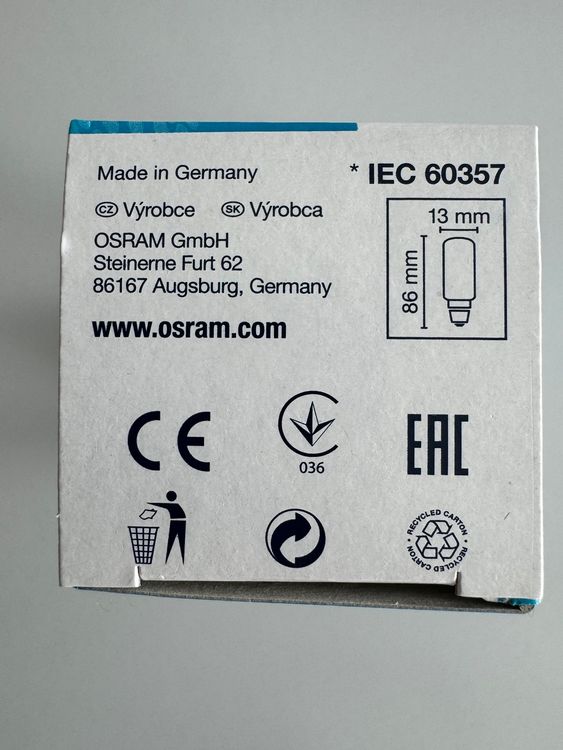 Ampoule Halogène OSRAM/RADIUM Halolux Ceram 40W B15d – Clair, 230V, Dimmable, 64491