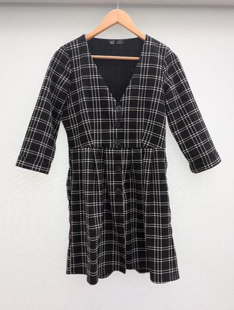 Kariertes Mini-Kleid von Zara, Grösse S
