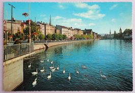 Zürich, Blick auf Limmat und Limmatquai