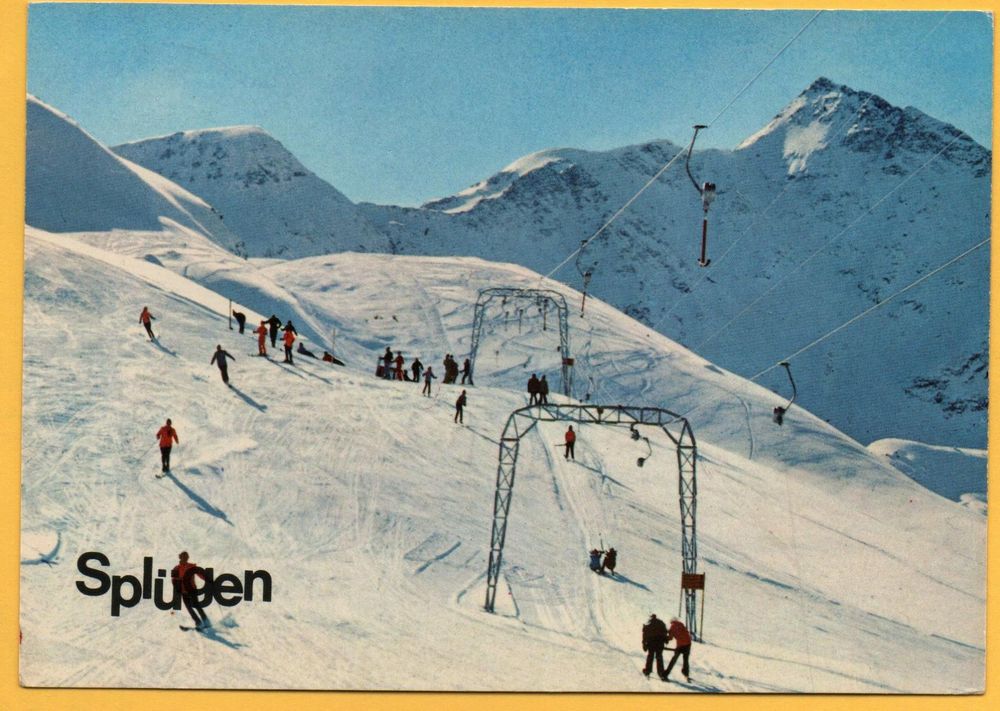 SPLÜGEN im Skigebiet mit dem Tambohorn, Skilift (Gebraucht) in Jona für ...