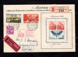 R1636  /  FDC bloc Aarau 17.X.IX.38