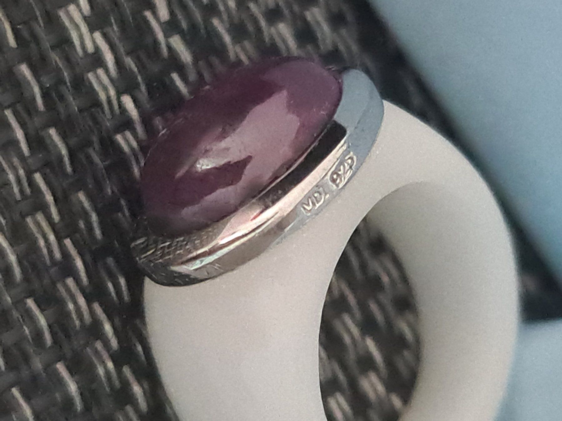 Ringe: YV Silber Ring Halbedelstein Amethist eingefasst in Corian – Neu (gemäss Beschreibung) aus Münchenbuchsee von babilibern 6