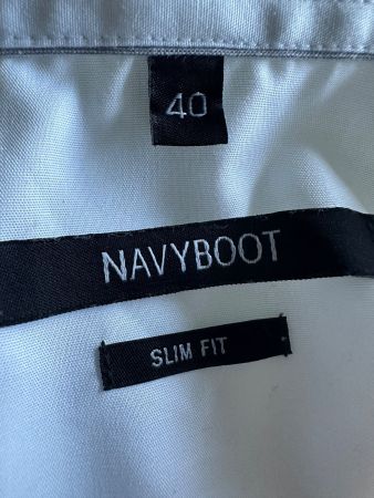 7 x Navyboot Herren Hemden Slim Fit, Grösse 40, bügelfrei**