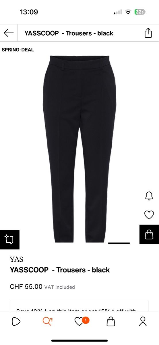 Pantaloni: Pantalon noir – Nuovo (secondo la descrizione) da Lausanne venduto da sou_w9bl 5