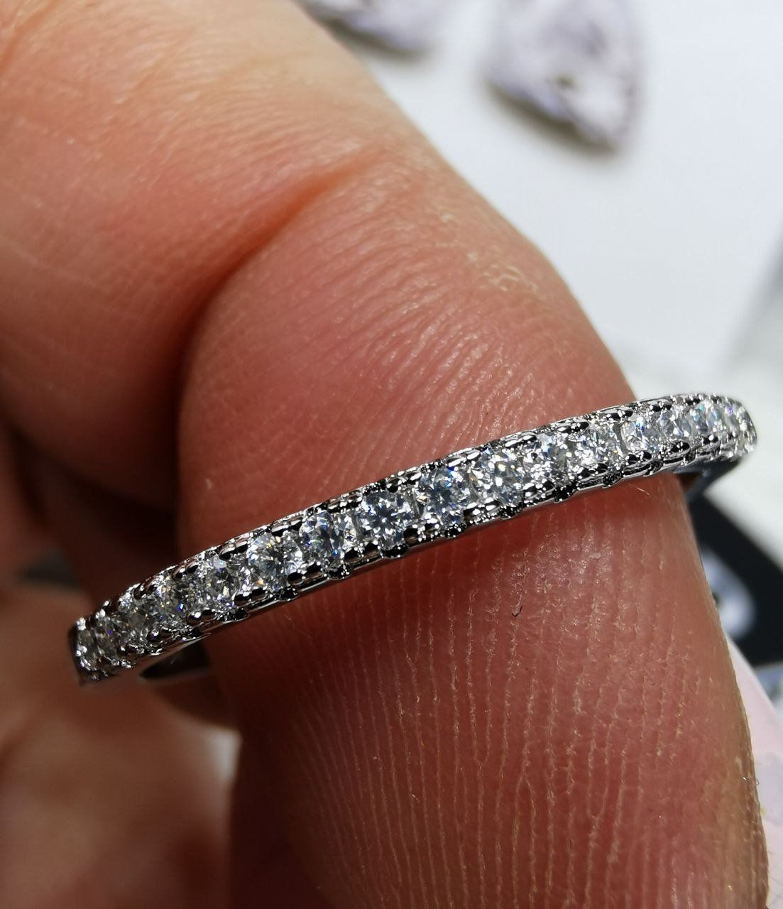 Anelli: Bague argent avec diamants de moissanite certifiés GRA – Nuovo e nell'imballaggio originale da Reconvilier venduto da Tsma67 7