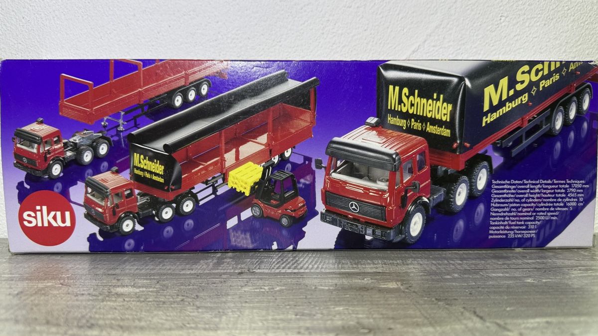 Siku Modellini d'auto: Siku 3815 Sattelzug mit Plane Large Volume Lorry – Nuovo (secondo la descrizione) da Ennetbürgen venduto da Siku-Sammlung 3