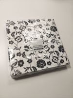 Neu! Serviette 20Stück, orig.VP, Blumenmuster sch/w, TwintJa