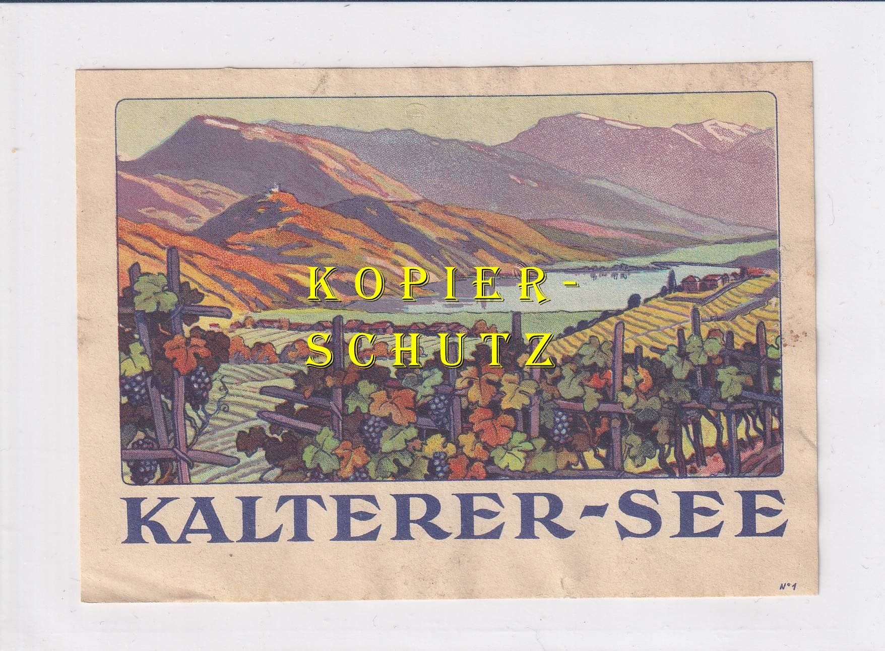 Papier: Etikette - Kalterer-See /bd – D'occasion à Hombrechtikon par Rudolf07