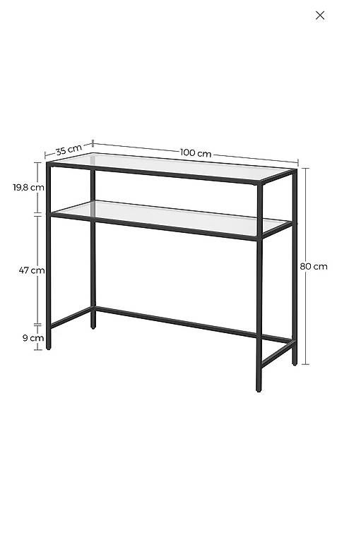 Tables: Glass & Metal Console Table – D'occasion à Zug par lou_nx8t 2