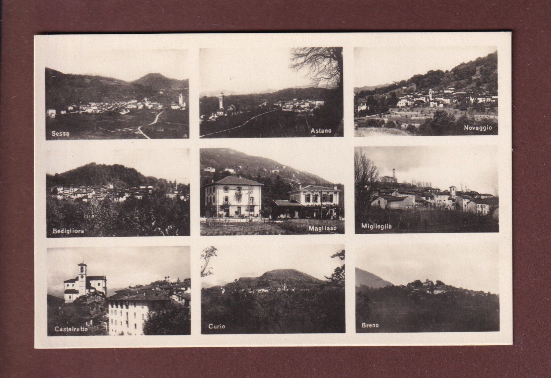 Cartoline postali: TICINO - 9 villagi – Usato da Pully venduto da nicecards