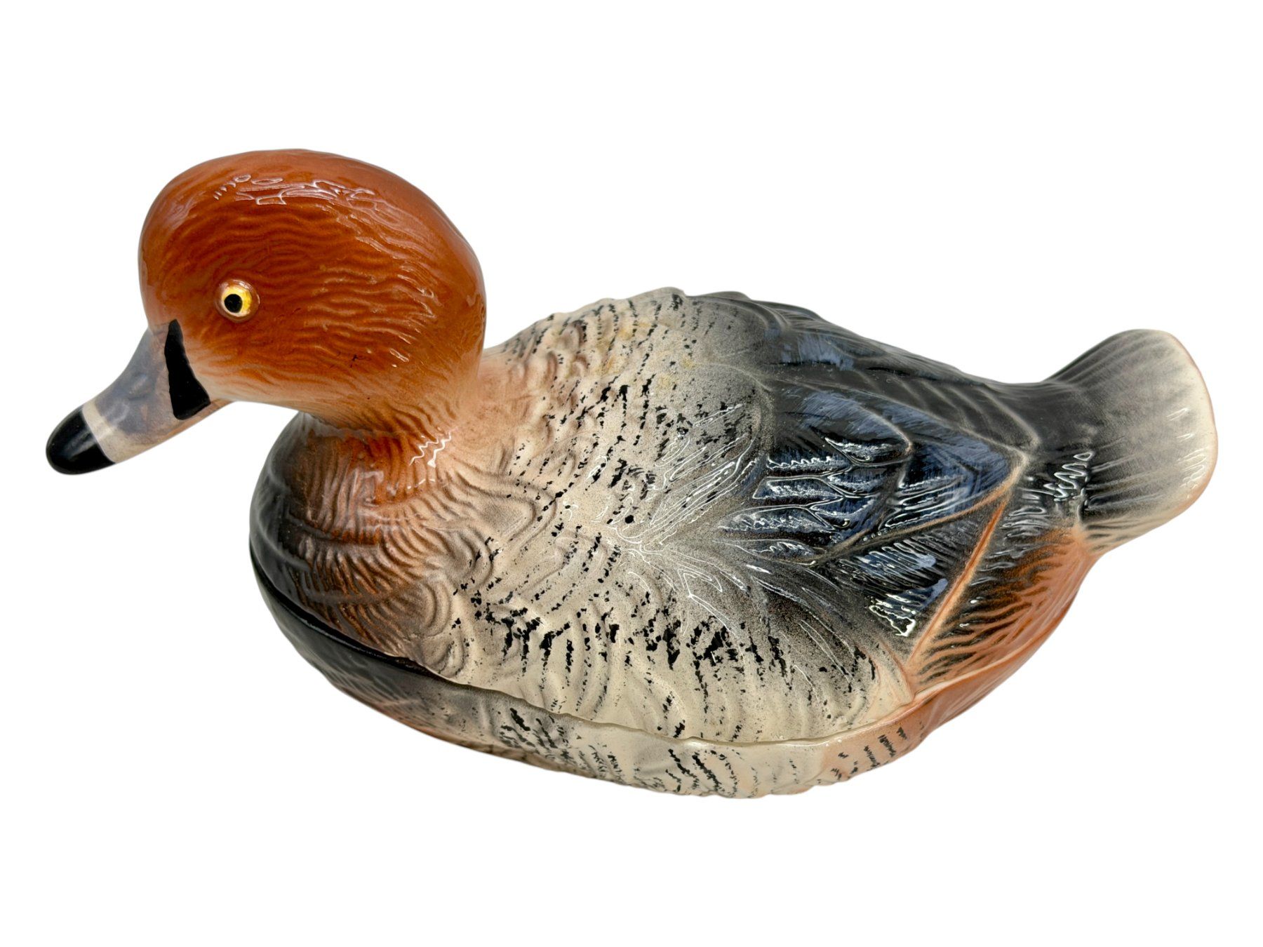 Ciotole: Michel Caugant, terrine canard en faience, signée – Usato da Morges venduto da magicle 2