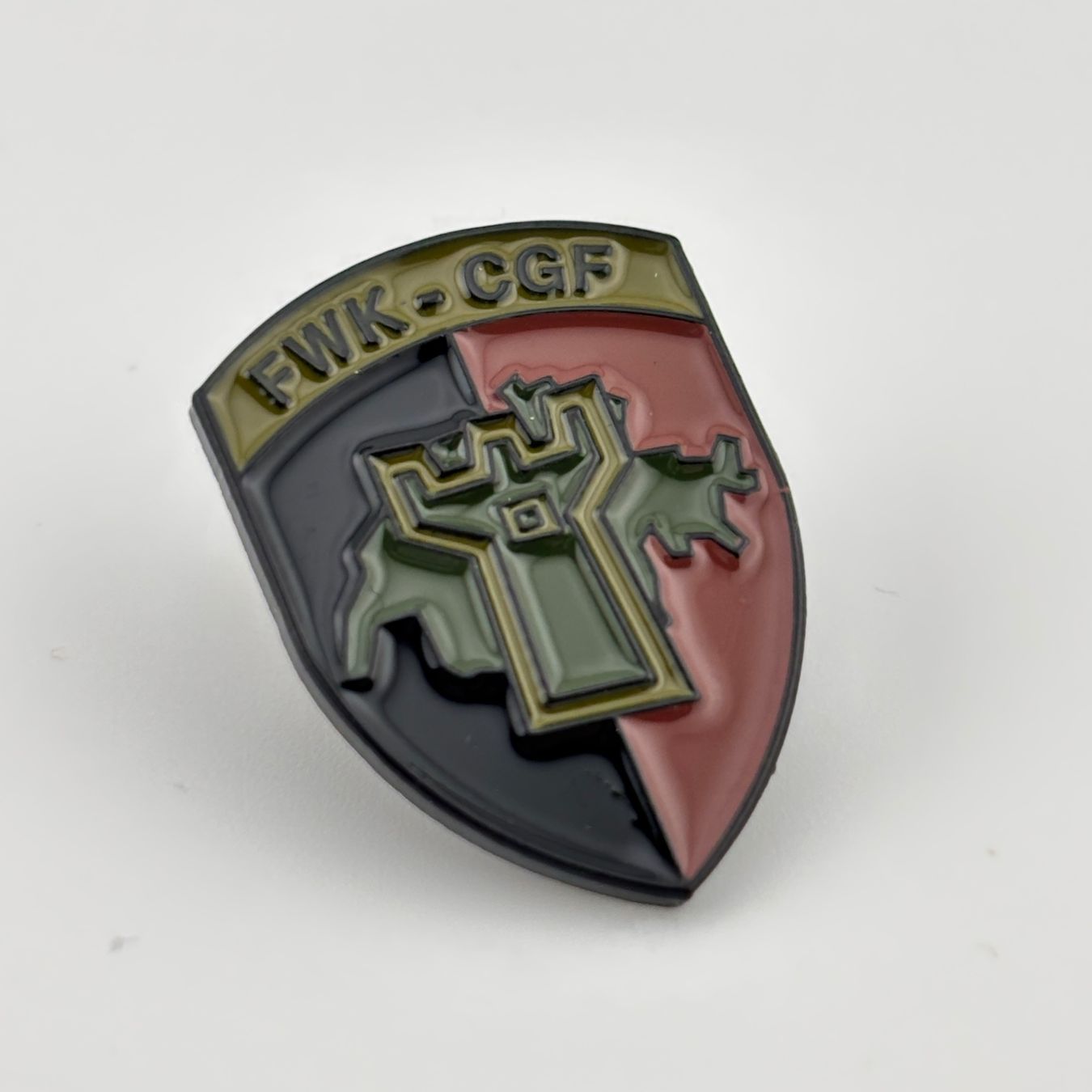Schweizer Armee Placchette & Badge: Pins FWK CGF – Nuovo e nell'imballaggio originale da Martigny venduto da LSF
