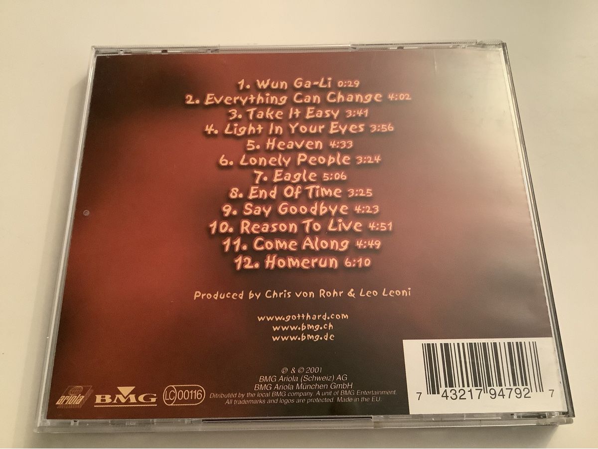 CD: Gotthard / Homerun / 2001 – Usato da Dübendorf venduto da Shreck 1