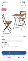 Balkonset IKEA Tärnö Tisch zwei Stühle braun schwarz
