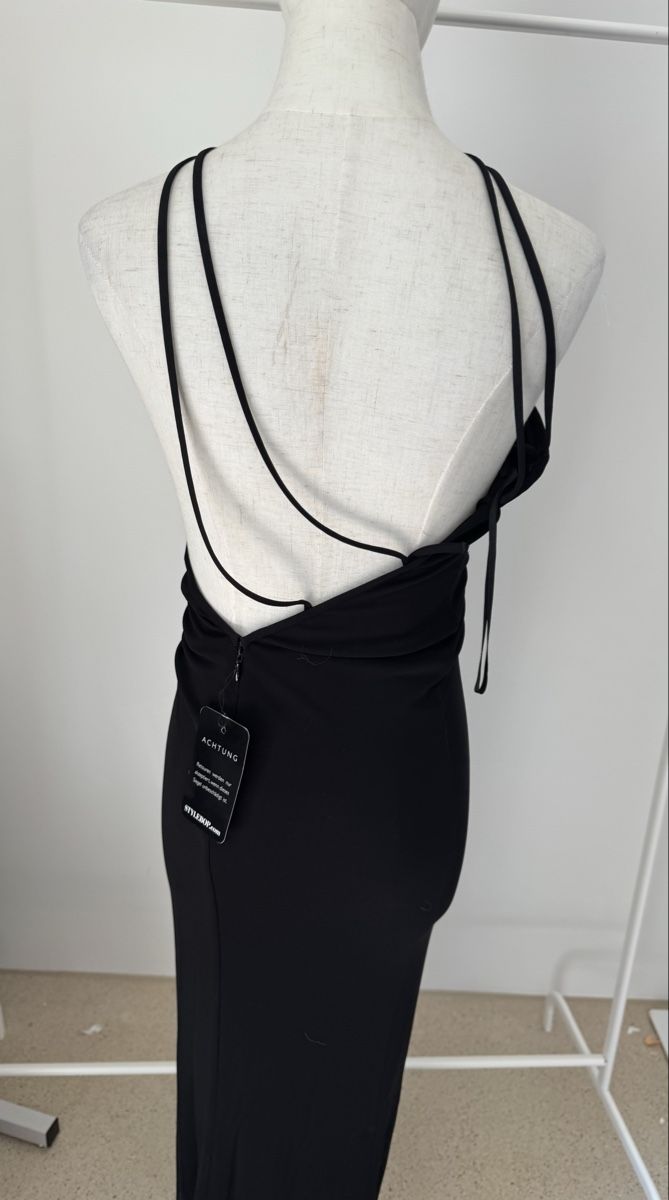 Dsquared2 Vestiti: DSQUARED2 schwarzes Backless Maxi-Abendkleid – Nuovo e nell'imballaggio originale da Zürich venduto da di_archive 5