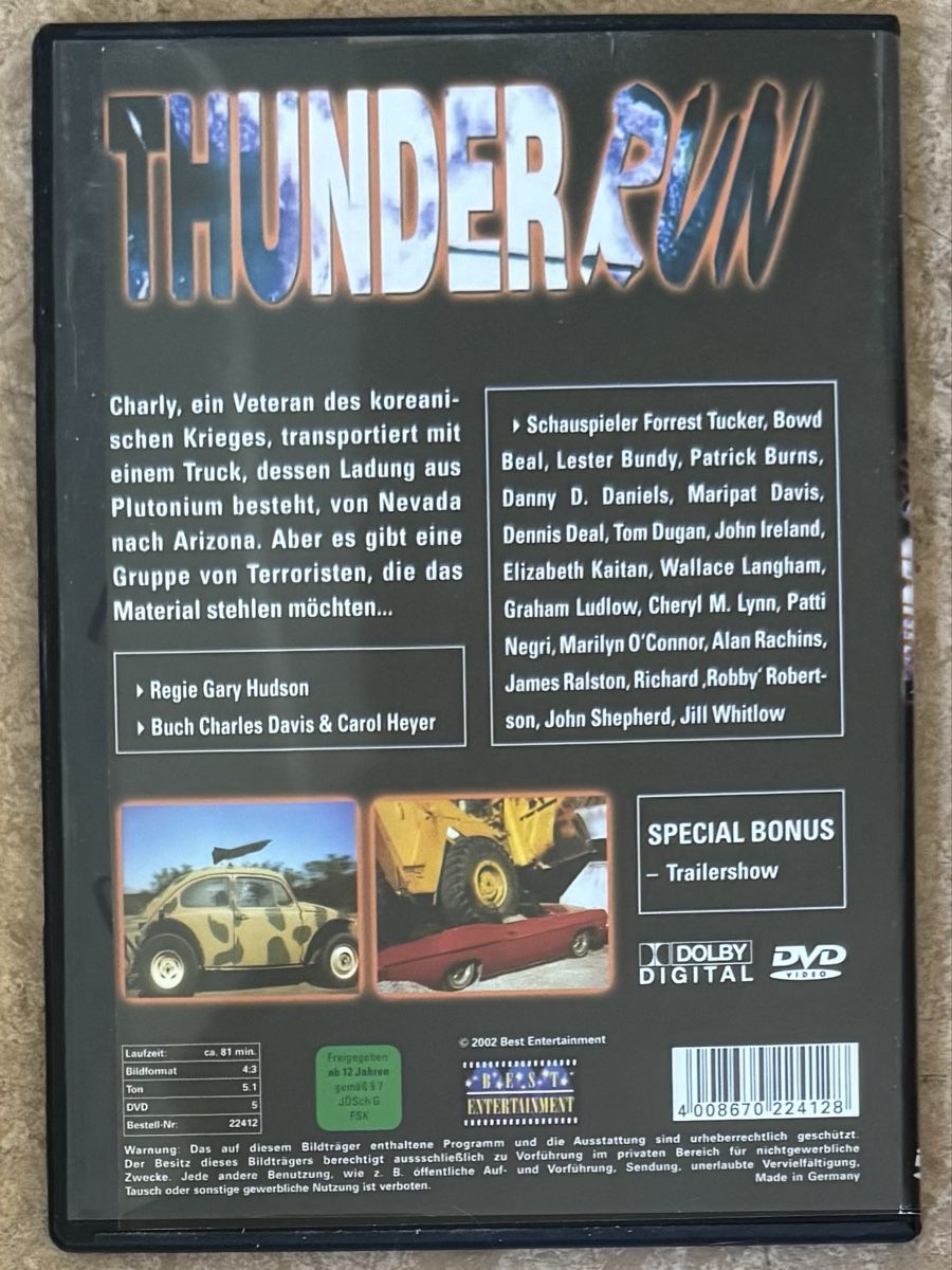 Tutti i DVDs: THUNDER RUN – Nuovo (secondo la descrizione) da Dietikon venduto da AndreaSch01 1