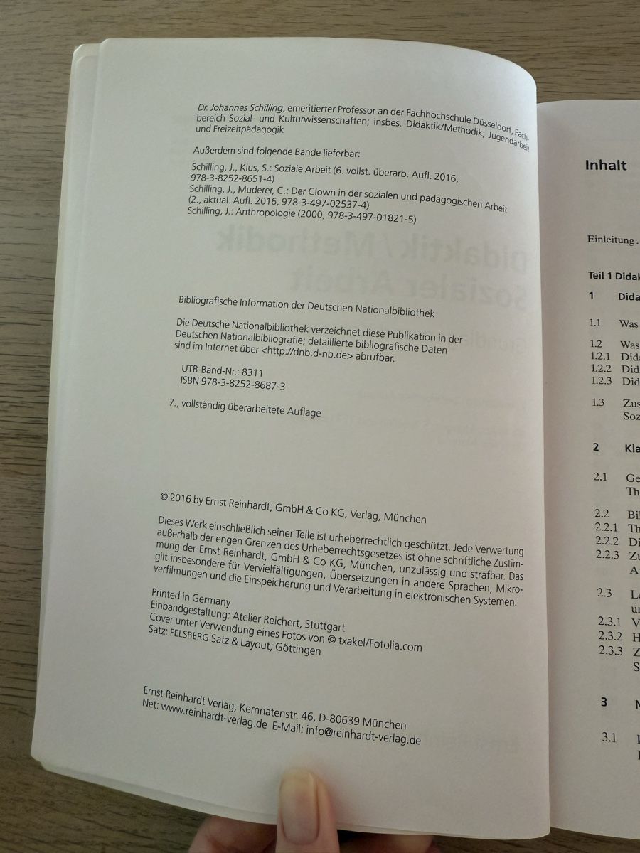 Libri: Didaktik / Methodik Sozialer Arbeit - J. Schilling – Usato da Wald ZH venduto da 2kndPlant 2