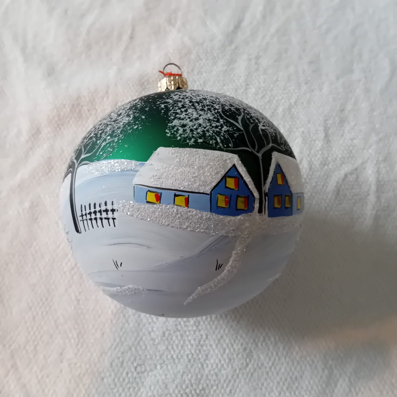 Tutte le decorazioni: Weihnachtskugel verschneite kirche Handbemalt – Usato da Ganterschwil venduto da zaz_h9b6 1