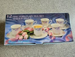 Royal Elegance Teeservice, Porzellan, 12-teilig, Neu!