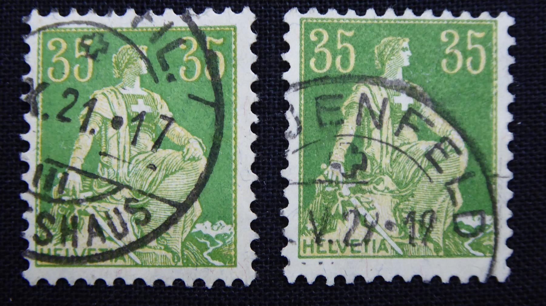 Tutti i francobolli: (E135) 1908  Zst. Nr. 111 ʘ – Usato da Basel venduto da scholle50