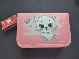 Kinder Schüler Etui Rosa Katze Spirit Neu Schule