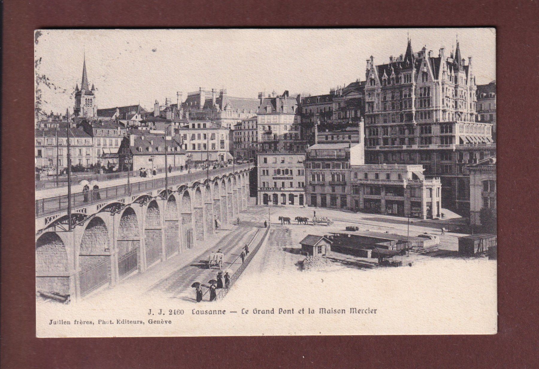 Cartes postales: LAUSANNE - Flon - Maison Mercier - 1908 – D'occasion à Pully par nicecards