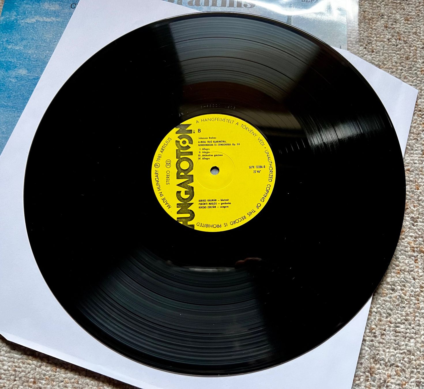 Dischi in vinile: Beethoven Brahms Clarinet Trios - Hungary LP GEWASCHEN – Usato da Unterseen venduto da vinylmore 1