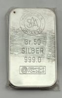 Silberbarren Argent 50 g Argor S.A. 999.0 New !