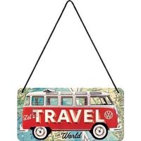 Metall-Hängeschild 3D-VW BULLI SAMA-TRAVEL-20X10 CM