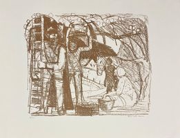 KÜNSTLER  ? UNLESERLICH  SIGNIERT LITHOGRAPHIE NUMMERIERT