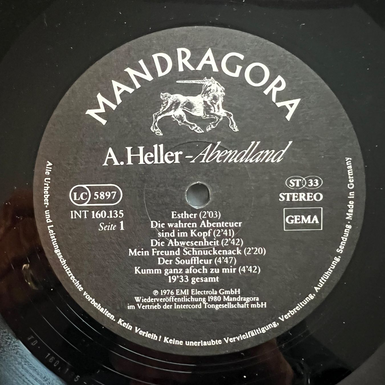 Vinyles: André Heller - Abendland / D-Press. 1980 - Nice Copy – D'occasion à Gais par soundcave57 3